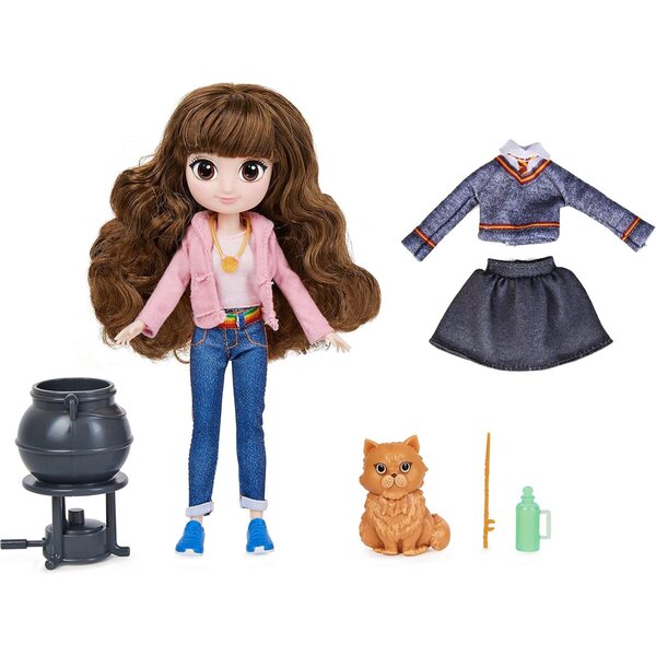 Wizarding World Harry Potter Hermine Granger Puppe mit 2 Outfits und 5 Accessoires