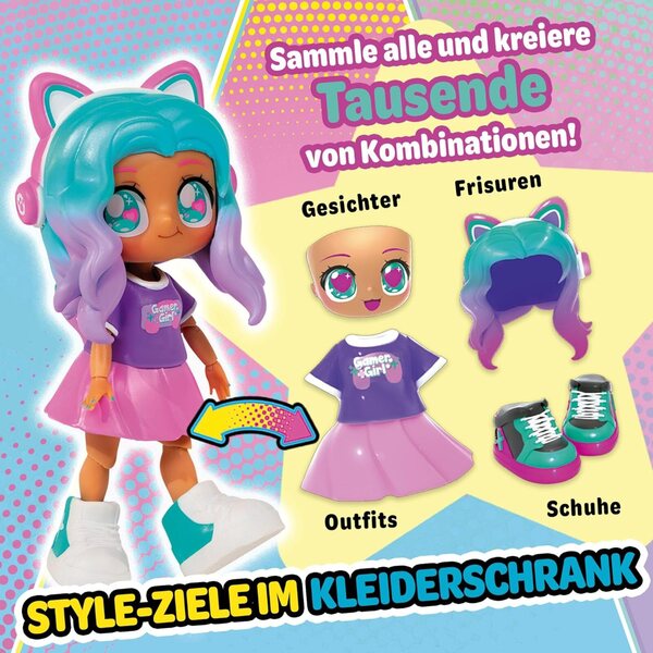 Animakii-Puppenset mit Einhorn und Fledermaus: über 32 Kombinationen, ab 5 Jahren, kreativ und anpassbar