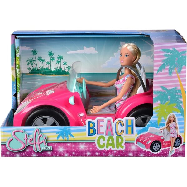 Steffi Love Strandauto mit Puppe und Strandbuggy 29 cm im Sommeroutfit für Kinder ab 3 Jahren