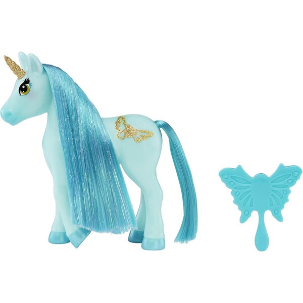 Dream Bella Sea Glass - Piccolo Unicorno Magico Blu con Spazzola per Manto 14 cm