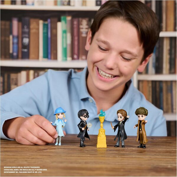 Multipack 4 Harry-Potter-Figuren 8 cm – Three Wizards Tournament Champions mit Zubehör