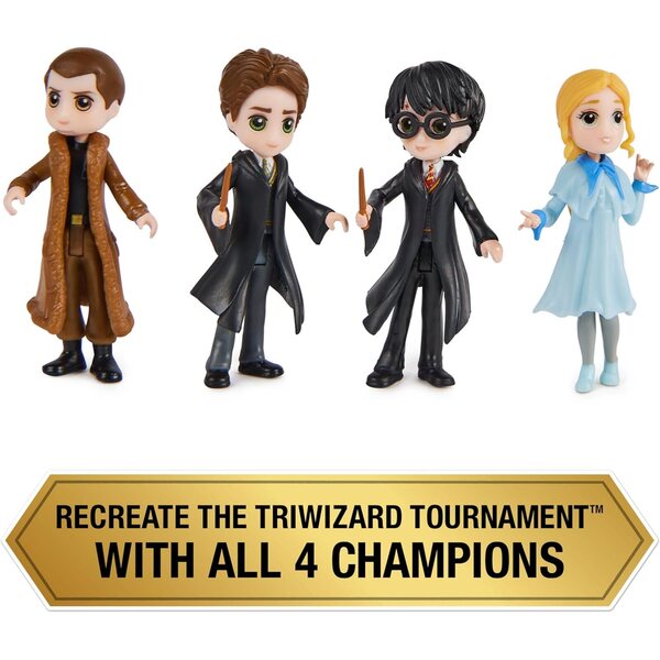 Multipack 4 Harry-Potter-Figuren 8 cm – Three Wizards Tournament Champions mit Zubehör