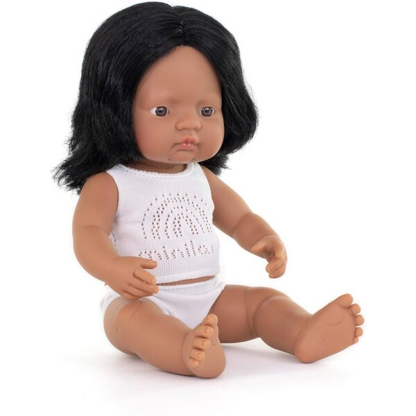 Miniland-Puppe, 38 cm, südamerikanisches Mädchen mit Vanilleduft, hergestellt in Spanien
