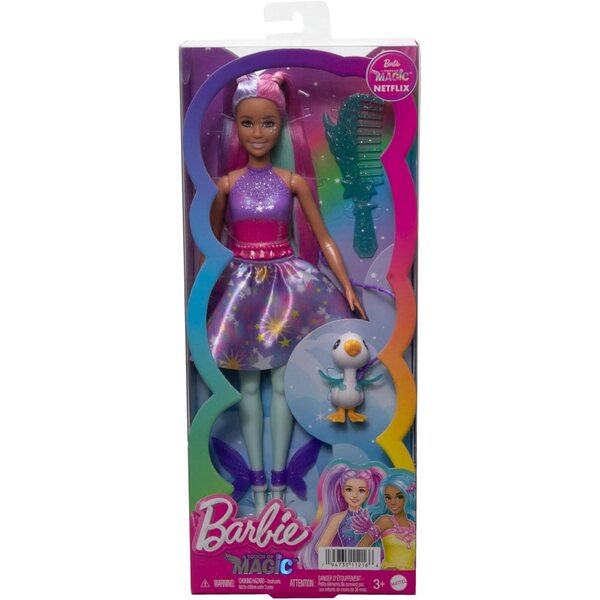Barbie A Touch of Magic Fantasy-Puppe mit Zubehör, Tier und magischem Outfit