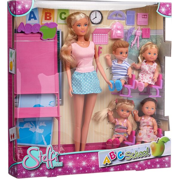 Steffi Love Puppe scolarette 29 cm con 4 mini studenti e Accessori Completi
