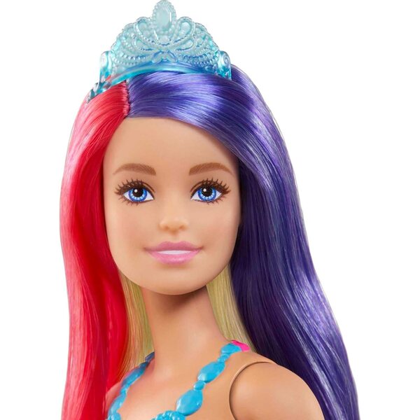 Barbie Dreamtopia Regenbogenkönigin mit langen Haaren und Styling-Zubehör