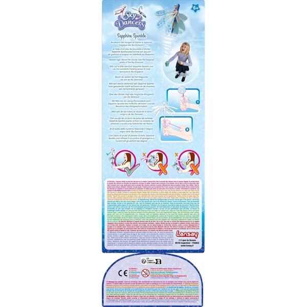Sky Dancers Sapphire Sparkle - Bambola volante senza batterie, gioco creativo