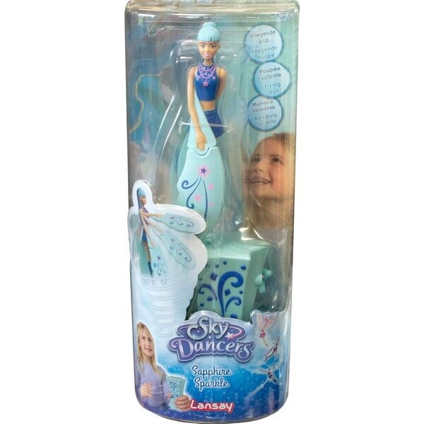 Sky Dancers Sapphire Sparkle - Bambola volante senza batterie, gioco creativo
