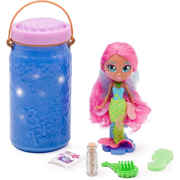 Bright Fairy Friends Puppe Meerjungfrau 17 cm mit farbwechselnden Flügeln für Kinder