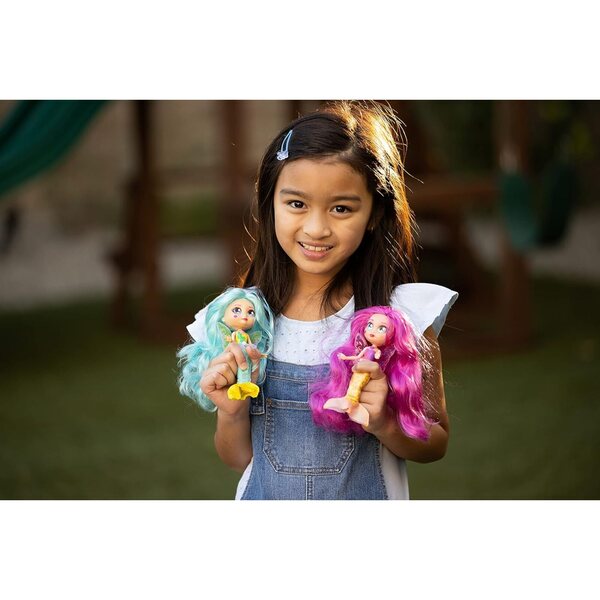 Bright Fairy Friends Puppe Meerjungfrau 17 cm mit farbwechselnden Flügeln für Kinder