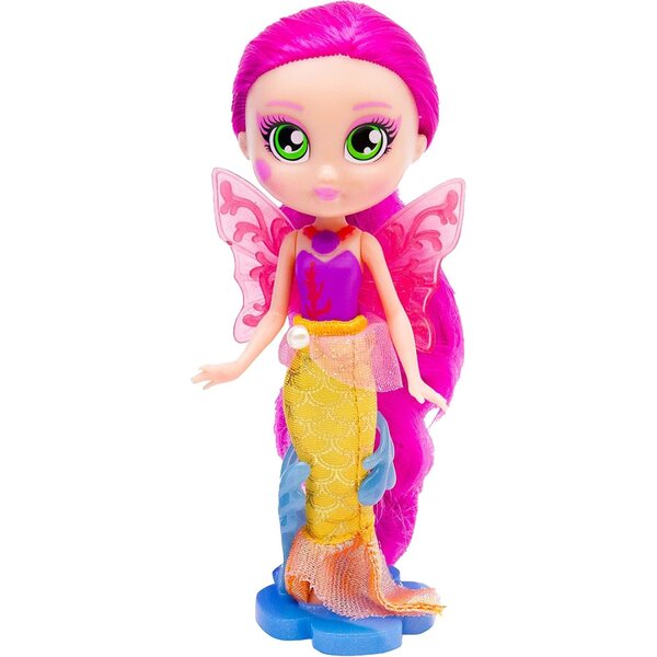 Bright Fairy Friends Puppe Meerjungfrau 17 cm mit farbwechselnden Flügeln für Kinder