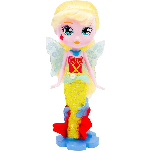 Bright Fairy Friends Puppe Meerjungfrau 17 cm mit farbwechselnden Flügeln für Kinder