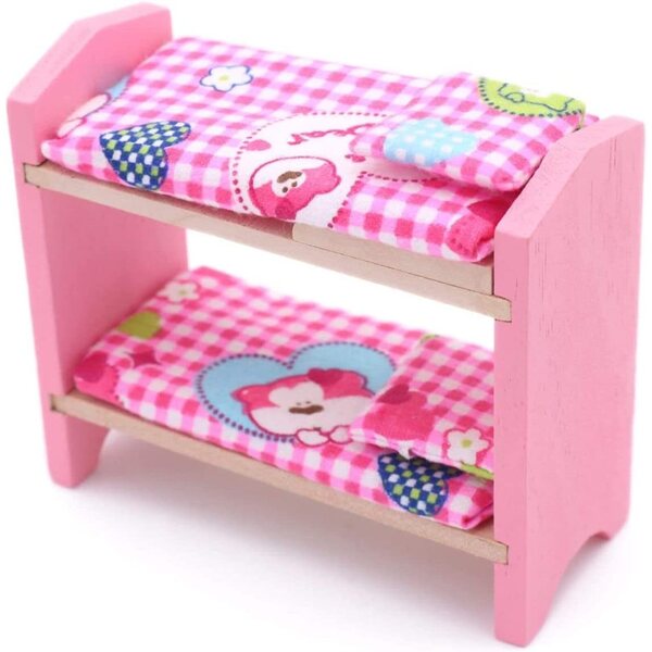 Set mobili in legno per case delle bambole: cameretta completa per bambini