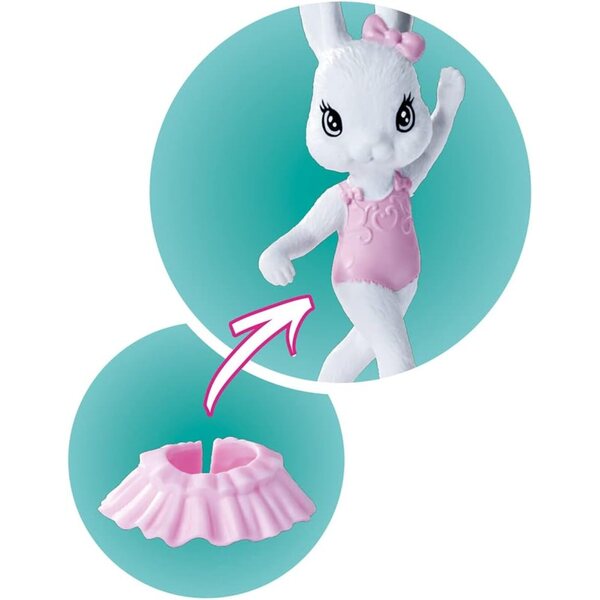 Steffi Love Dancing Ballerinas 29cm con Rock Girevole e Amico Animale, Giocattolo Bambini 3+