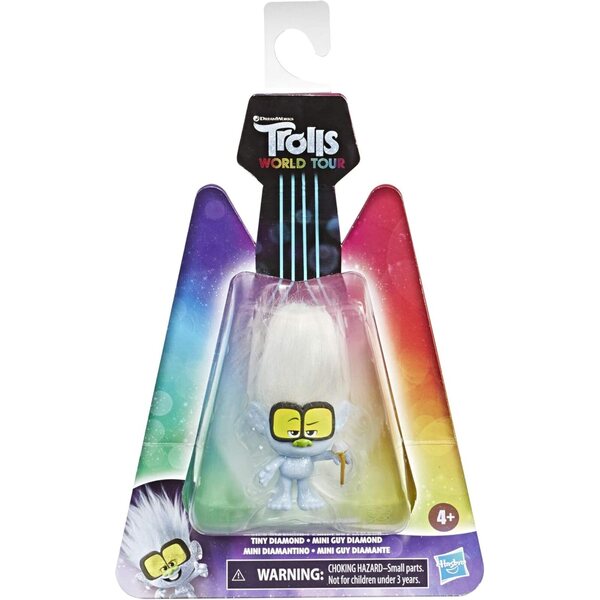 Hasbro Trolls World Tour Tiny Diamond – Glitzerpuppe 7,5 cm mit Zepter