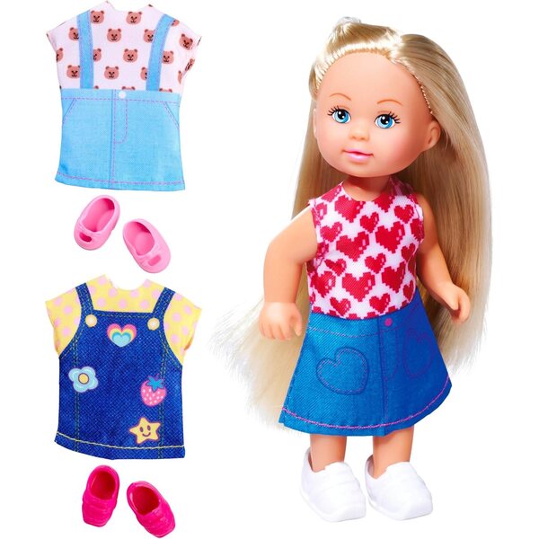 Simba Evi Love Fashion кукла 12 см с 3 модни тоалета и маратонки за деца 3+