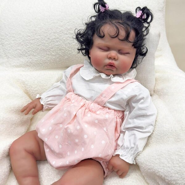 Lonian Reborn Dolls 60 cm große Neugeborenenpuppe mit realistischem Wurzelhaar und weichem Körper