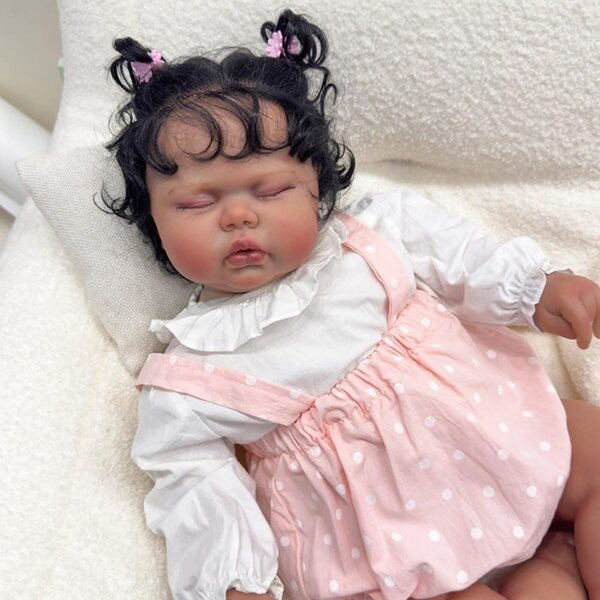 Lonian Reborn Dolls 60 cm große Neugeborenenpuppe mit realistischem Wurzelhaar und weichem Körper