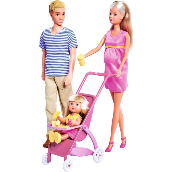 Steffi Love Happy Family - Bambola incinta con Baby e Accessori per Bambini da 3+