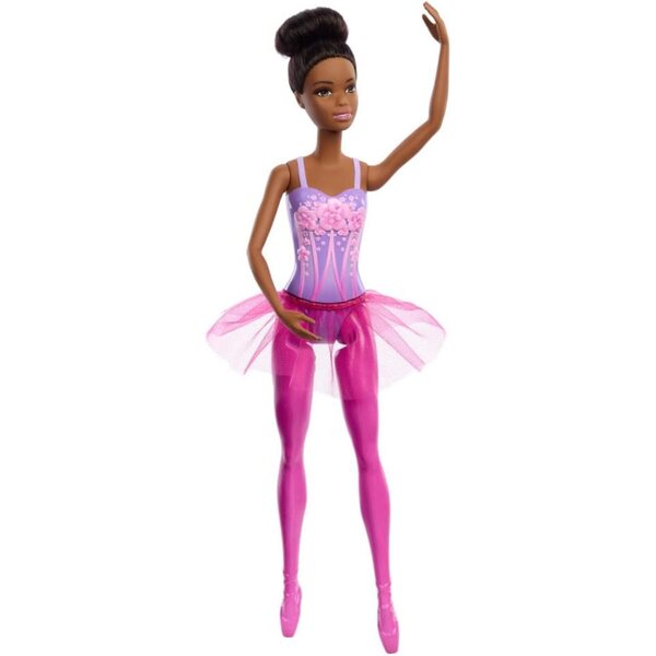 Barbie Brunette Ballerina mit abnehmbarem lila Tutu und Spitzenschuhen