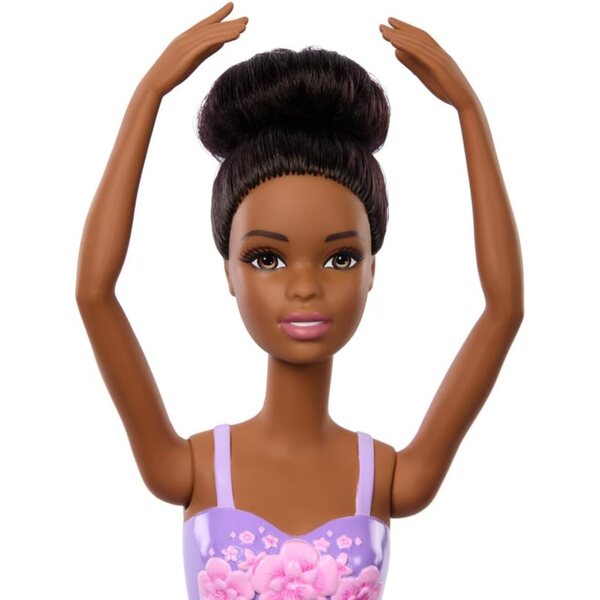 Barbie Brunette Ballerina mit abnehmbarem lila Tutu und Spitzenschuhen