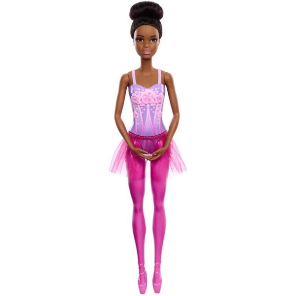 Barbie Brunette Ballerina mit abnehmbarem lila Tutu und Spitzenschuhen
