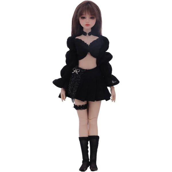 Oueneifs Puppe 1/6 BJD de style coréen avec robe à paillettes, parfaite à partir de 15 ans