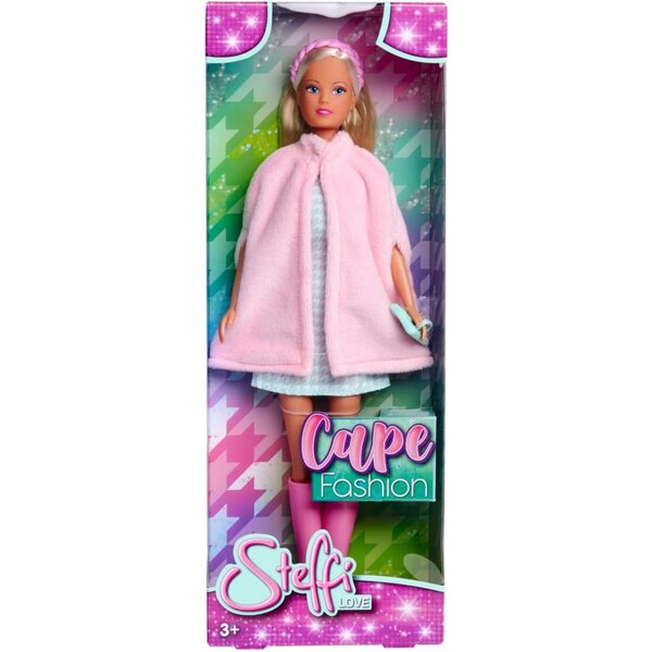 Steffi Love Cape Fashion: Κούκλα 29 εκ. με βελούδινη κάπα και μοντέρνο ντύσιμο