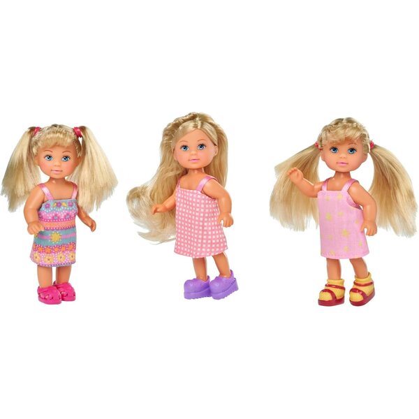 Simba Evi Love Summertime - Mini Puppe 12 см с лятна екипировка, игра за деца 3+
