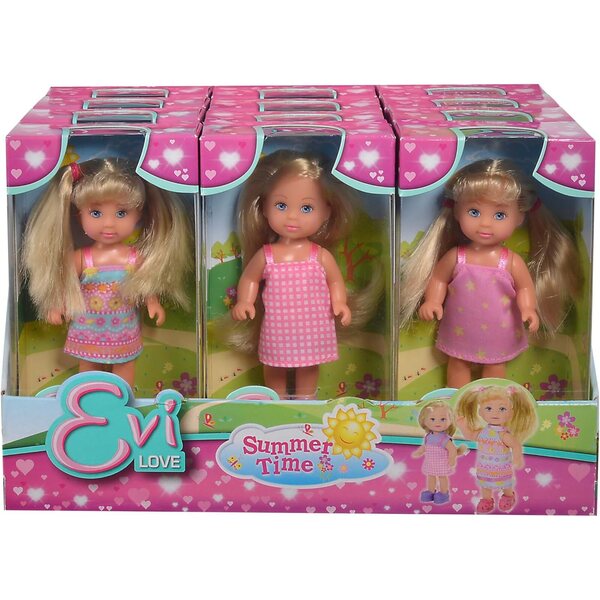 Simba Evi Love Summertime - Mini Puppe 12cm con Outfit Estivo, Gioco per Bambini 3+