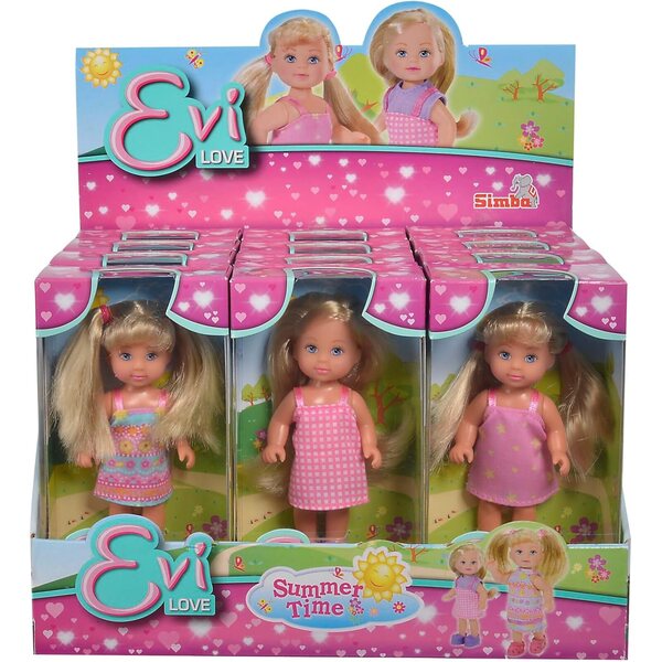 Simba Evi Love Summertime - Mini Puppe 12cm con Outfit Estivo, Gioco per Bambini 3+