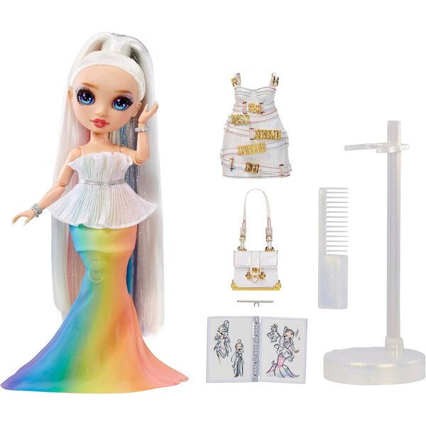 Rainbow High Fantastic Fashion Amaya Raine - Pupa с 2 тоалета и аксесоари за деца 4-12 години