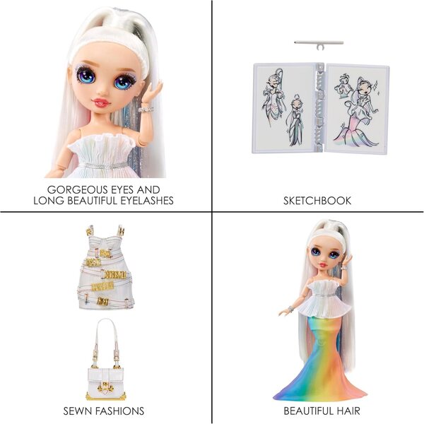 Rainbow High Fantastic Fashion Amaya Raine - Pupa с 2 тоалета и аксесоари за деца 4-12 години