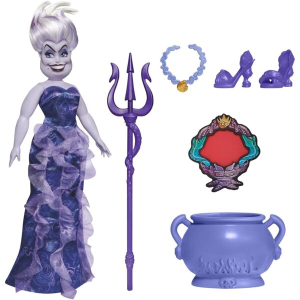 Hasbro Disney Villains Ursula: 28 cm große Modepuppe mit abnehmbarer Kleidung und Accessoires