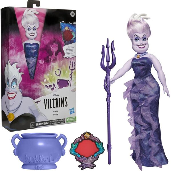 Hasbro Disney Villains Ursula: 28 cm große Modepuppe mit abnehmbarer Kleidung und Accessoires