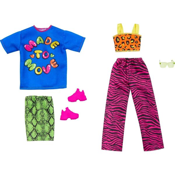 Barbie Moda e Accessori: Set Abbigliamento 2 Look Completi per Bambole