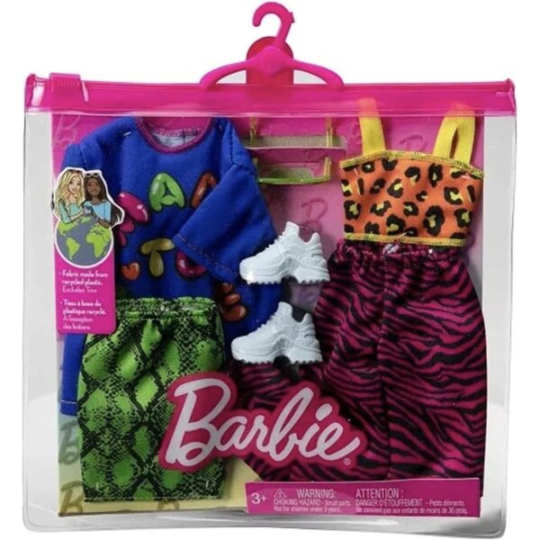 Barbie Moda e Accessori: Set Abbigliamento 2 Look Completi per Bambole