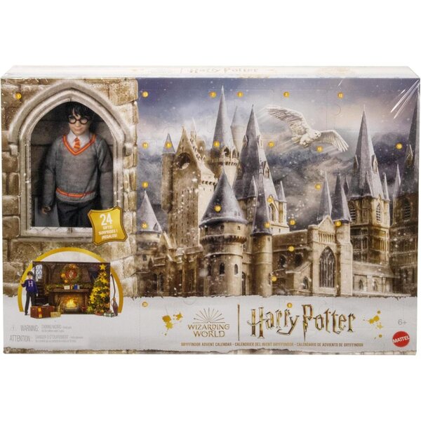 Harry Potter Gryffindor-Adventskalender mit 24 Überraschungen und Hogwarts-Szenografie