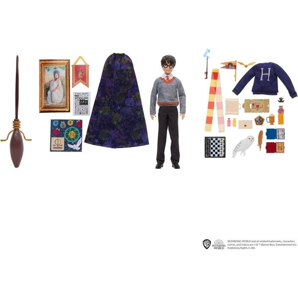 Harry Potter Gryffindor-Adventskalender mit 24 Überraschungen und Hogwarts-Szenografie
