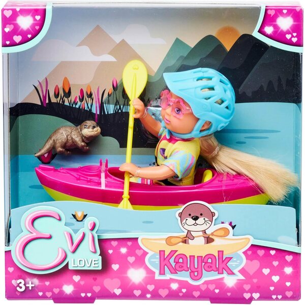 Simba Evi Love Kayak: Bambola con accessori per avventure in kayak, 12 cm, da 3 anni
