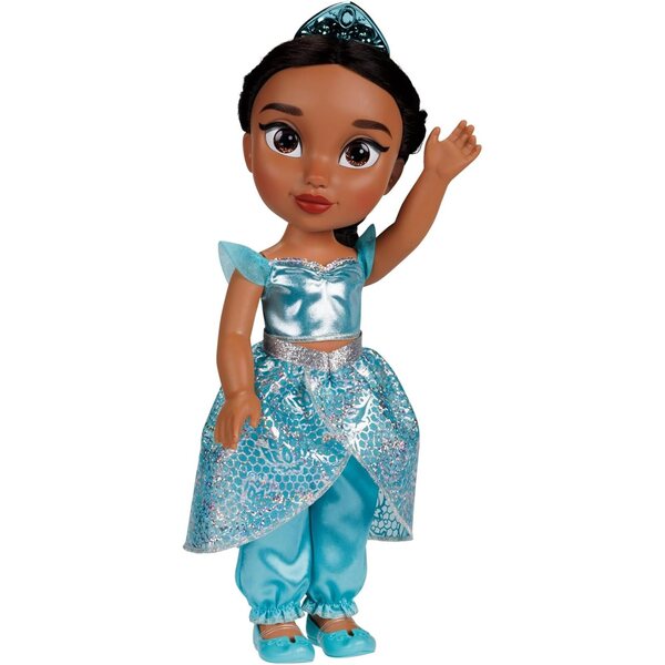 Disney Princess Jasmine 35 cm große Puppe mit Glitzeraugen und abnehmbarem Kleid
