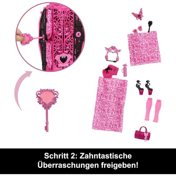 Monster High Skulltimate Secrets Draculaura mit Garderobe und über 19 Überraschungen