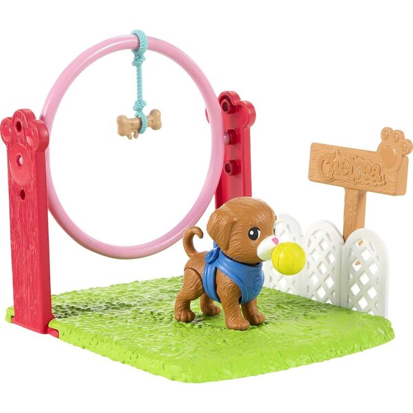 Barbie Chelsea Set mit Puppen- und Hundetrainingszubehör, 3+ Spiele