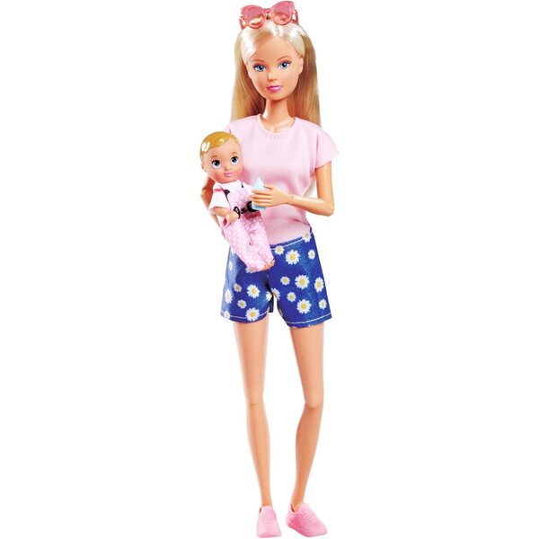 Steffi Love Fahrradanhänger mit Anhänger für Puppe, Baby und Hund, Spiele ab 3 Jahren