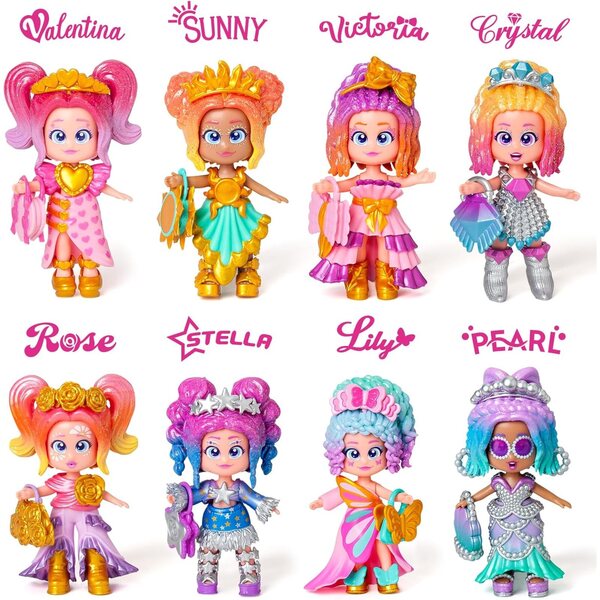 KOOKYLOOS Golden Gala Pearl Series: Puppe con 3 volti, vestiti alla moda e accessori esclusivi