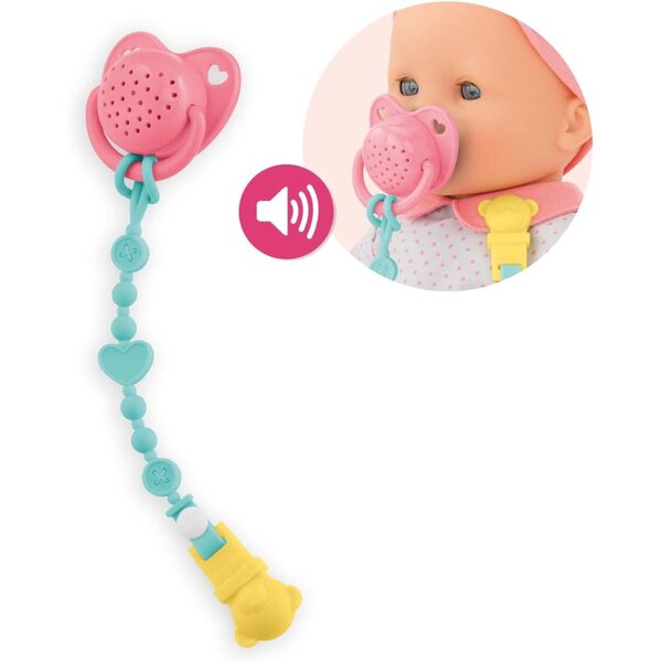 Corolle succhietto musicale con 15 suoni e portaciuccio per bambole 36cm