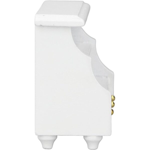 Comodino in legno bianco per casa delle bambole 1:12 - Kikumi miniatura realistica