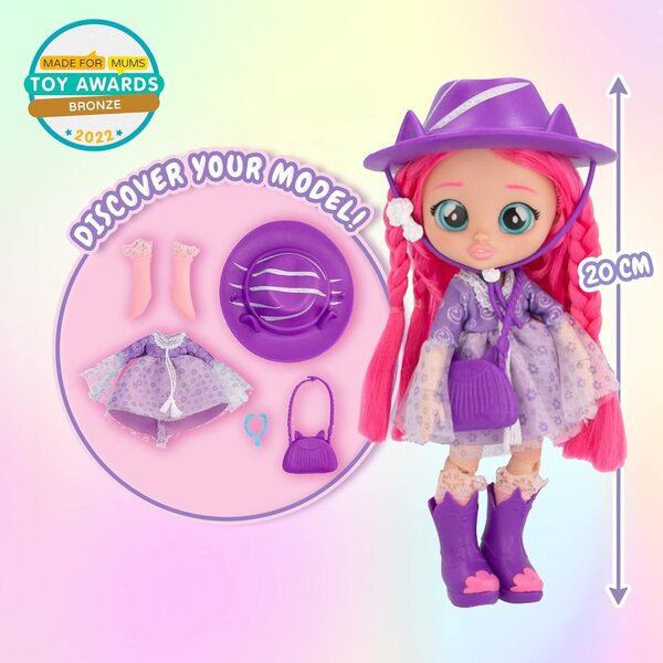 BFF BY CRY BABIES Katie: Modepuppe mit 9 Accessoires und langen Haaren für Kinder ab 5 Jahren