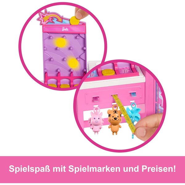 Barbie Mysteries Beach Detectives Malibu mit Ständer und 20 Zubehörteilen für kreatives Spielen