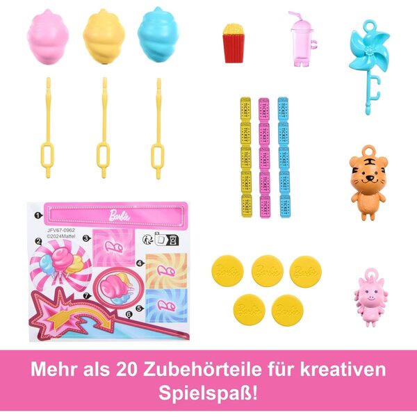 Barbie Mysteries Beach Detectives Malibu mit Ständer und 20 Zubehörteilen für kreatives Spielen